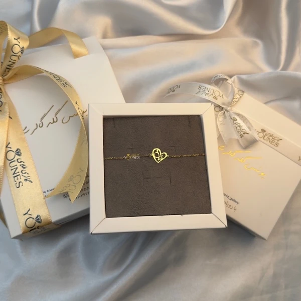 دستبند تمام طلا قلبی مامان